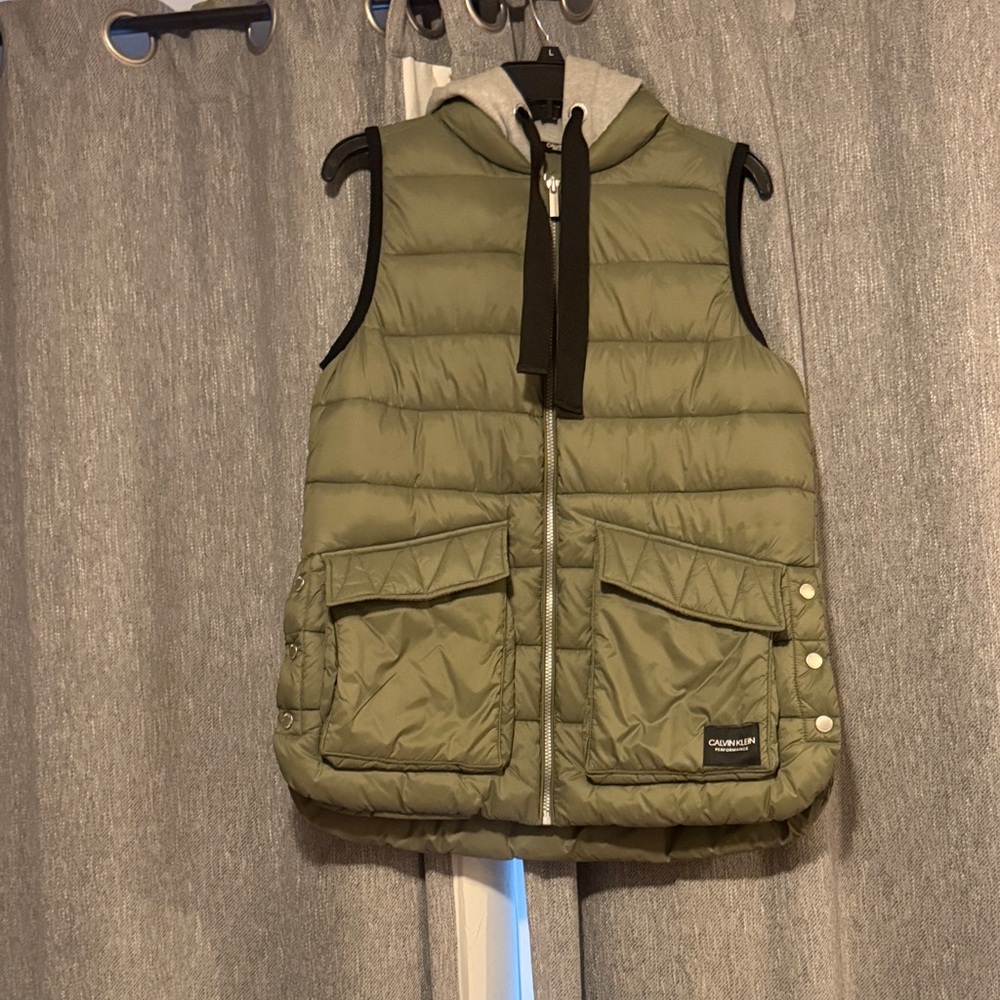 Calvin Klein Olive Puffer Vest